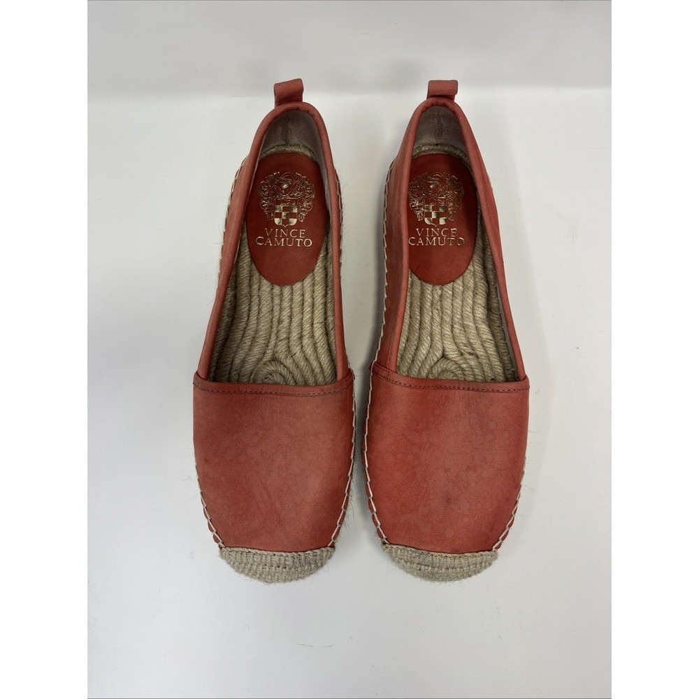 Vince Coral Slip-On Espadrille Flats